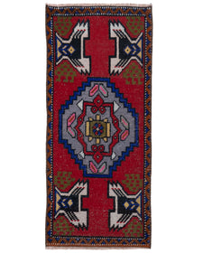 Vintage Turkish Runner Rug Telaeve