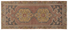 Vintage Turkish Runner Rug Broid