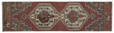 Vintage Turkish Runner Rug Ukek