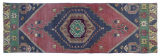 Vintage Turkish Runner Rug Qanara