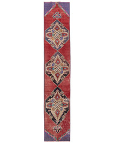 Vintage Turkish Runner Rug Herine