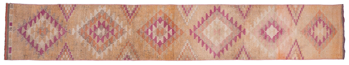 Vintage Turkish Runner Rug Abrus