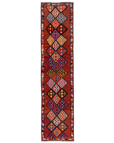 Vintage Turkish Runner Rug Vaova