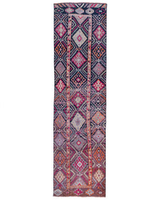 Vintage Turkish Runner Rug Veleina