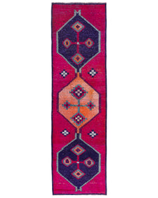 Vintage Turkish Runner Rug Ralare