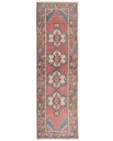 Vintage Turkish Runner Rug Feleva
