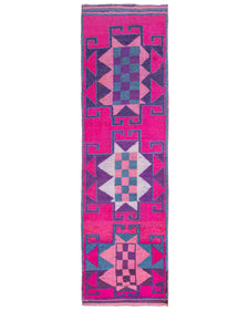 Vintage Turkish Runner Rug Paele