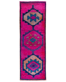 Vintage Turkish Runner Rug Felaele