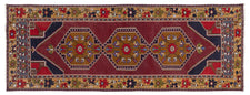 Vintage Turkish Runner Rug Elur