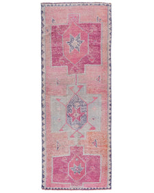 Vintage Turkish Runner Rug Lelele