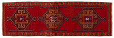 Vintage Turkish Runner Rug Zlehos