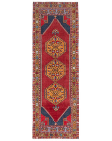 Vintage Turkish Runner Rug Meleona