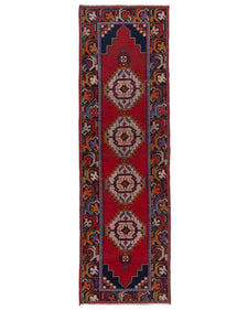 Vintage Turkish Runner Rug Leleve