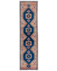 Vintage Turkish Runner Rug Felone