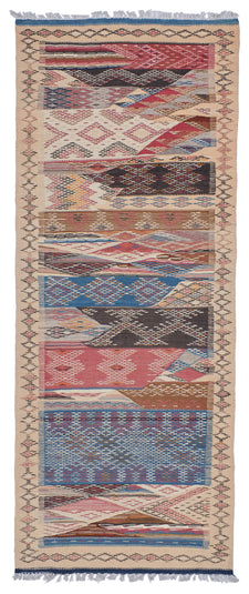 Moroccan Kilim Runner Rug Tojea