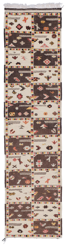 Moroccan Kilim Runner Rug Fuetta