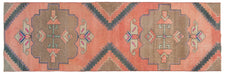 Vintage Turkish Runner Rug Roselies