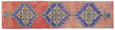 Vintage Turkish Runner Rug Assi