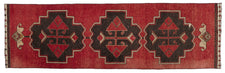 Vintage Turkish Runner Rug Tras