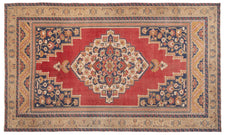 Vintage Distressed Rug Shkumbin